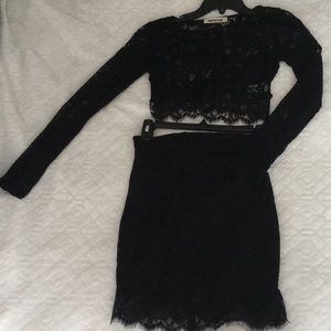 two piece shirt and skirt